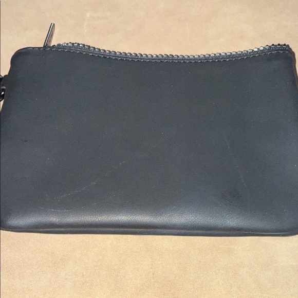 Calpak Black Leather Toiletry Wristlet - Picture 3 of 3